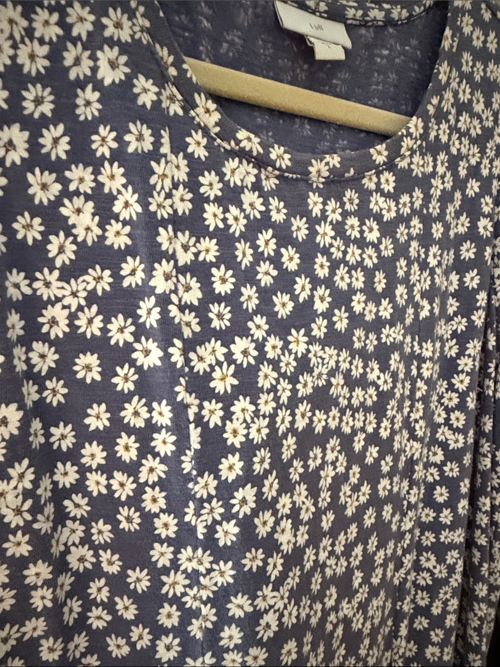 J. Jill Blue Daisy Print Sleeveless Dress 👗 Large  💐 - Picture 4 of 12